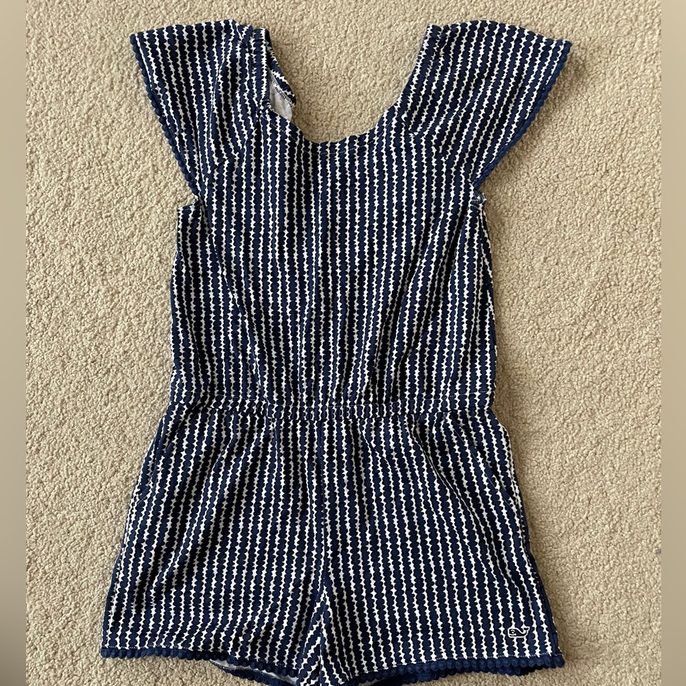 Navy Pattered Romper